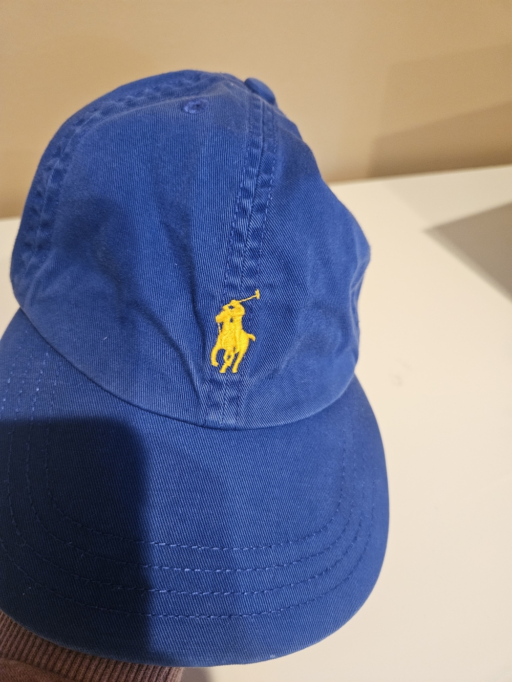 Polo by Ralph Lauren Blue Baseball Cap with Yellow Pony Logo